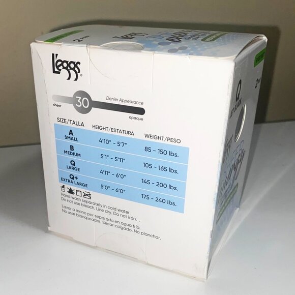 8 NEW L'EGGS "SHEER ENERGY" SZ Q SHEER TO WAIST PANTYHOSE 4 BLACK & 4 NUDE - Picture 4 of 4